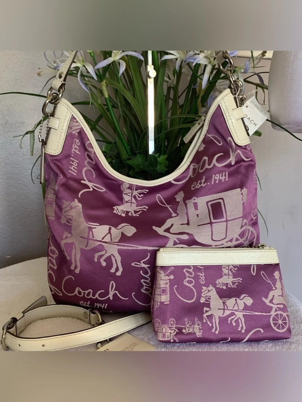 RARE NWT Coach Horse and Carriage Hobo/Crossbody & Matching Wristlet
